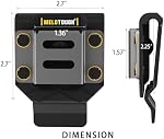 MELOTOUGH Drill Holder for Tool Belt,Drill Holster,Tape Measure Holder - Fits Up to 2.7" Belt(Black)