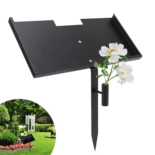 CaiYuanGJ Supporto per Lapide, Pietre Commemorative per La Persona Amata, Supporto per Lapide in Ferro, Supporto per Targa in Pietra Commemorativa, Tubo Staccabile, per Cimitero, Prato, Giardino