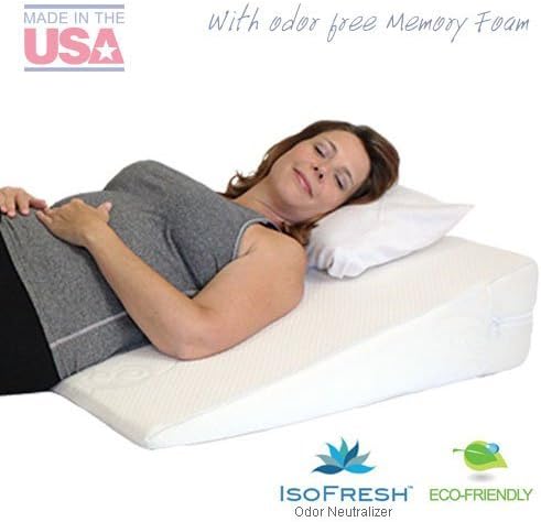 MedSlant Acid Reflux Wedge Pillow with Memory Foam, 32 X 30 X 7 - Inch by MedSlant