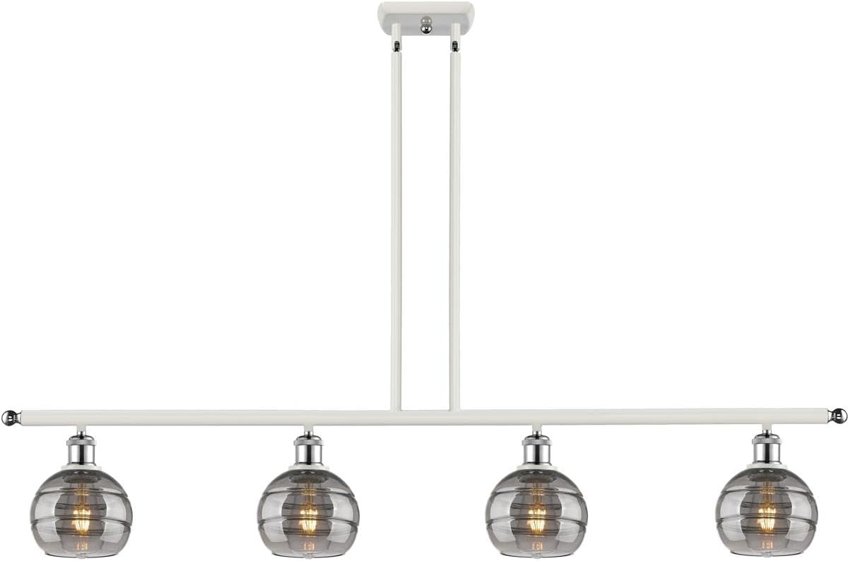 Innovations Lighting Rochester - 4 Light Stem Hung Island in Industrial Style-8.38 Inches Tall and 48 Inches Wide-Matte Black Finish-Light Sm