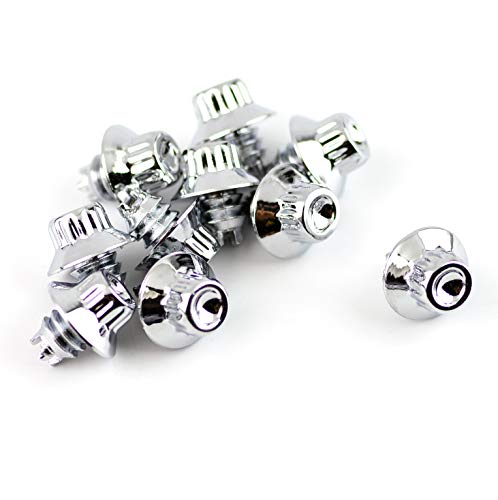 steel.frame.motor 50pcs Wheel Rim Rivets Chrome Silver for 7mm/0.28in Hole Replacement Wheel Lip Rivets Nuts ABS Plastic - Thumbnail 4