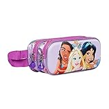 Dimensiones: 10 x 22,5 x 7 cm Princesas Disney Fairytale-Estuche Portatodo 3D Doble, Malva