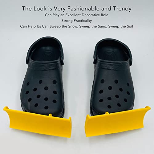 2 Stück Schneepflug Für Croc Charms, Schneepflug-Schuhzubehör, Schneepflug Für Crocs-Zubehör, Schaufel, Schuhornamente, Klassischer Schuhornament-Aufsatz Für Drinnen Und Draußen(Gelb)