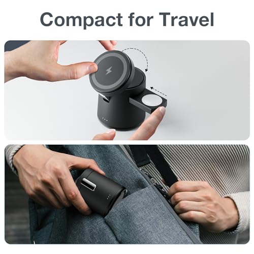 Portable Fast Wireless Charging Station for Apple Devices