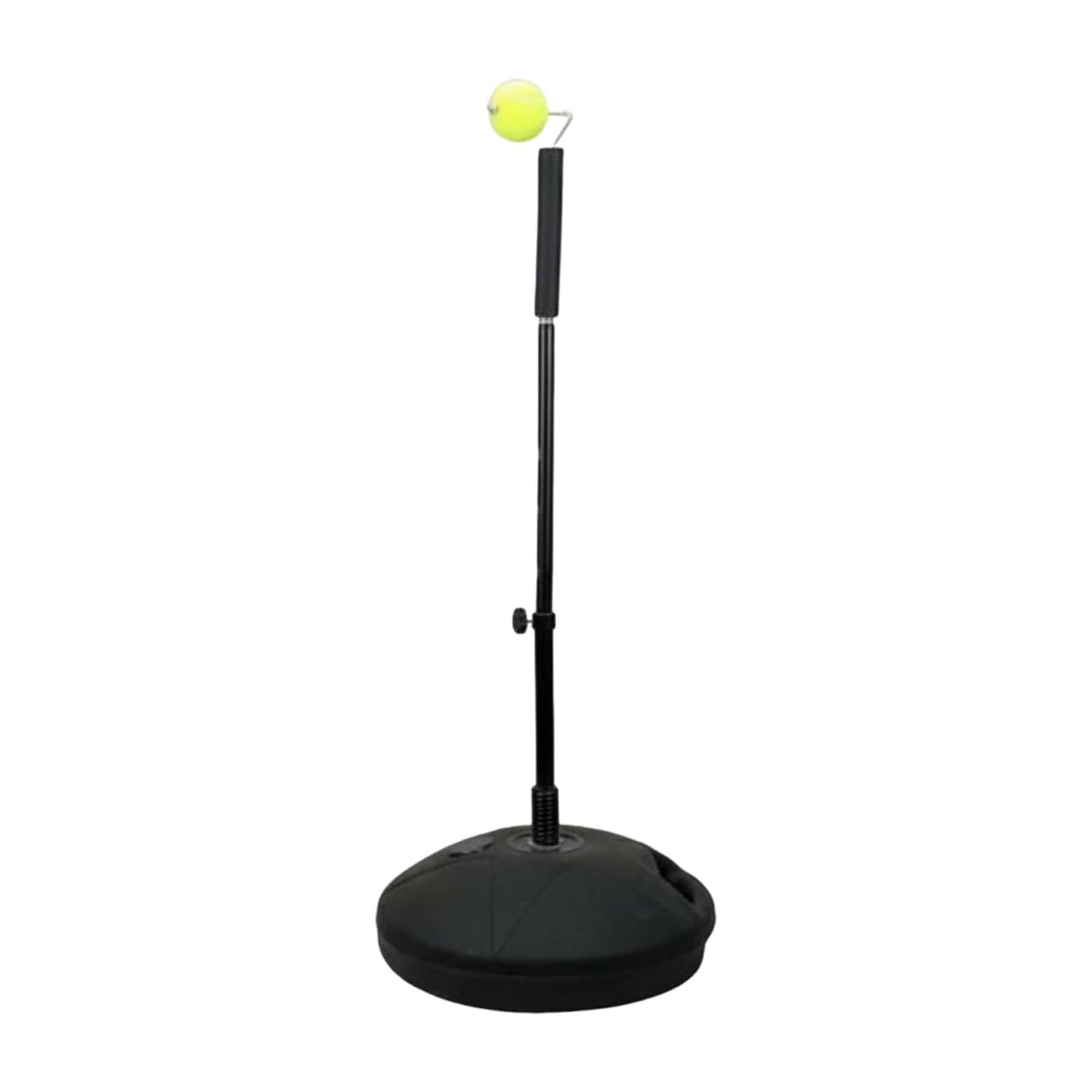 Allenatore Tennis Attrezzo Pratica Tennis Rebounder Portatile Montaggio Rapido Base Riempibile Asta Telescopica Regolabile Collo in Acciaio a Molla