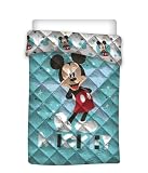 AYMAX Mickey Mouse Steppdecke Bettdecke Decke 140 x 200 cm
