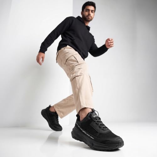 Image of YOHO Men's Sneakers Jipsi | Stylish, Comfortable, Anti Skid & Breathable | Walking, Jogging & Lace Up Casual Sport Shoes for Man /Gents