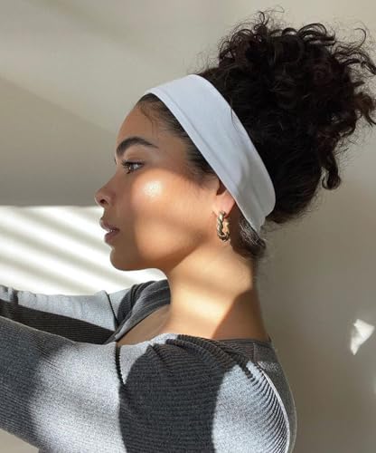 Image of DRESHOW 8 Pack Sports Headbands for Women Non-Slip Stretchy Fashion HairBand Curly Hair Headband Soft Hair Accessories for Daily Wear Workout Yoga Running