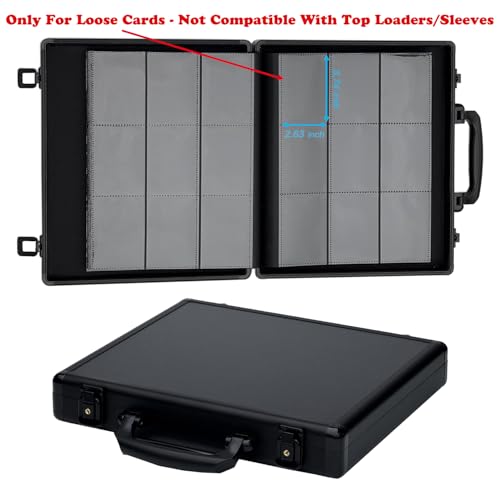 Azamou Premium 9-Pocket Hard Case Card Binder, 450 Cards Capacity for TCG MTG YGO Sports Cards, Sleeve-Free & Not Compatible with Top Loaders/Sleeves (Black – Only for Loose Cards) by Azamou - Image 3