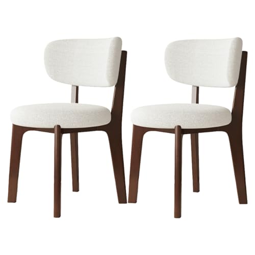 ZDFTGKM Lot de 4 chaises de Salle à Manger en Bois rembourrées, Style Moderne du Milieu du siècle, avec Pieds Solides, pour Cuisine, Salon, Restaurant,...