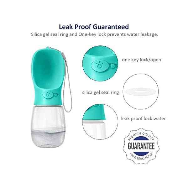 WePet-Portable-Dog-Water-Bottle-12-OZ-Leak-Proof-Puppy-Water-Dispenser-with-Drinking-Feeder-for-Pets-Outdoor-Walking-Hiking-Travel-Food-Grade-Plastic Portable Dog Water Bottle
