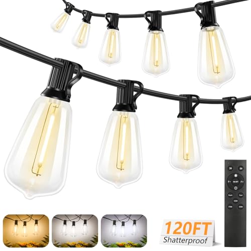 Brightever 3 Color in 1 LED Outdoor String Lights with