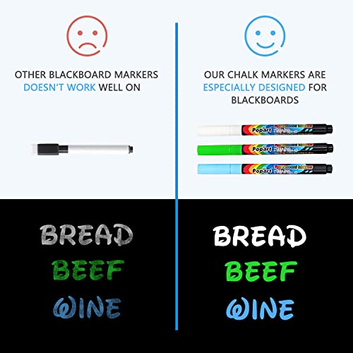 Cuhioy Magnetic Black Dry Erase Board For Fridge 17X11'', Small Whiteboard Kitchen Refrigerator Magnet Black White Board For Grocery List And To Do List，3 Liquid Chalkboard Marker Pens And 1 Eraser #TOP5