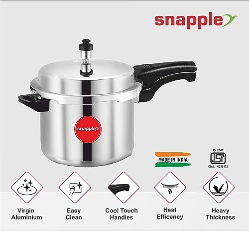 Image of Snapple Premium cooker Aluminium Pressure Cooker with Outer Lid Gas Stove 5+3+2 Ltr Combo SNPL