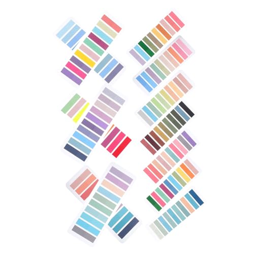 Sticky Index Tabs 14 Sheets PET Reading Bookmarks for Beginners