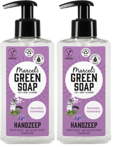 Image of Marcel's Green Soap - Hand Soap Lavender & Rosemary - Handwash Dispenser - 100% Eco friendly - 100% Vegan - 97% Biodegradable - 500 ML (Pack of 2)