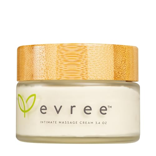 evree Intimate Massage Cream, For Personal Body and Sensual Massage, Edible Massage Oils for Date Night, Safe for Private Area, Flavored Massage Oil and Cream, Coconut Lime Scent, 3.4 oz Jar