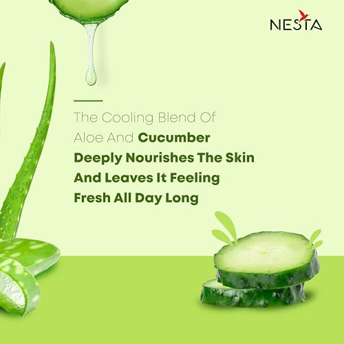Image of Nesta Refreshing Single Pouch Wet Wipes with Extra Moisturizers - 10-IN-1 Pack, No Artificial Fragrance, Natural Cleansing & Hydrating Face Wipe (Cucumber 60)