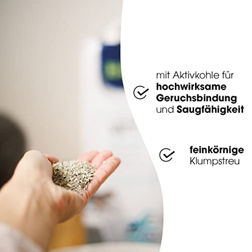 Biokat's Diamond Care Classic Katzenstreu ohne Duft - Feine Klumpstreu aus Bentonit mit Aktivkohle und Aloe Vera - 1 Sack (1 x 10 L)
