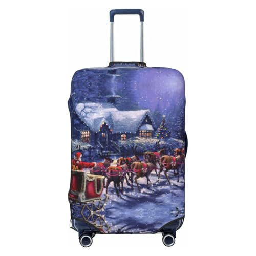 Housse de protection pour valise EdWal lavable motif Noël noir taille XL