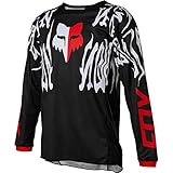 Fox Racing Kids' Youth 180 Motocross Jersey, Black/RED, Large