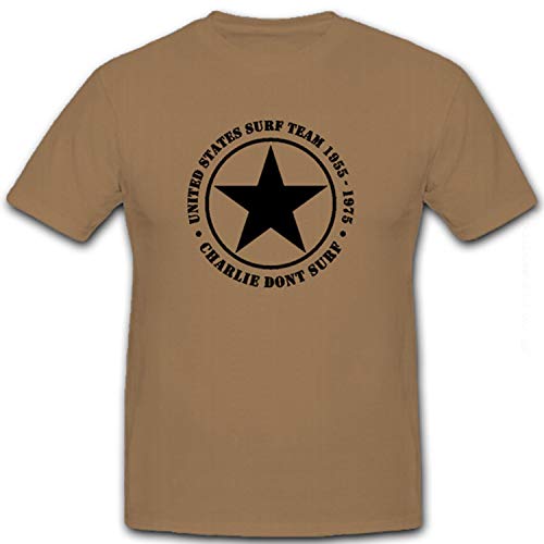 T-shirt vintage US Army Vietnam Charlie Don't Surf 8636