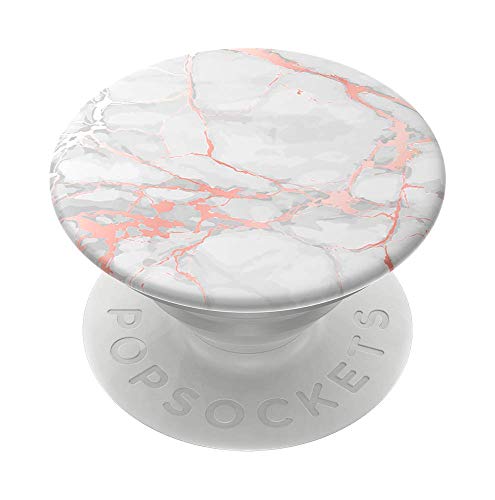 PopSockets PopGrip - Soporte y Agarre para Teléfonos Móviles y Tabletas con un Top Intercambiable - Rose Gold Lutz Marble