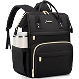 FOCDOD Women Laptop Backpack Work Bag - Fits 15.6 inch with Laptop Compartment Waterproof Professional Fashion Travel Purse for College Nurse Business Computer Backpack