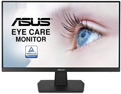 ASUS VA24EHE 23.8” Monitor 75Hz Full HD (1920x1080) IPS Eye Care HDMI D-Sub DVI-D,Black