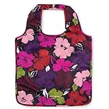 kate spade new york Reusable Produce Bags, Shopping Tote with Zipper Storage Pouch, Lightweight Foldable Grocery Bag, Painterly Blooms