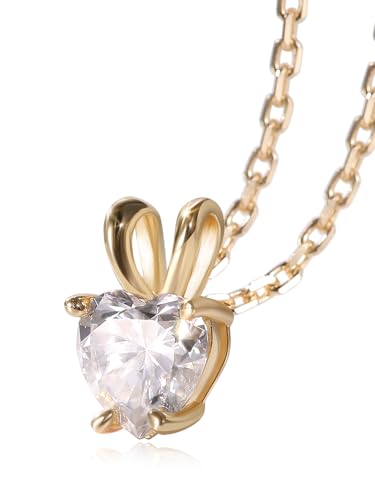 1-2 Carat Moissanite Round/Heart Necklace for Women, Solid 925 Sterling Silver, 16