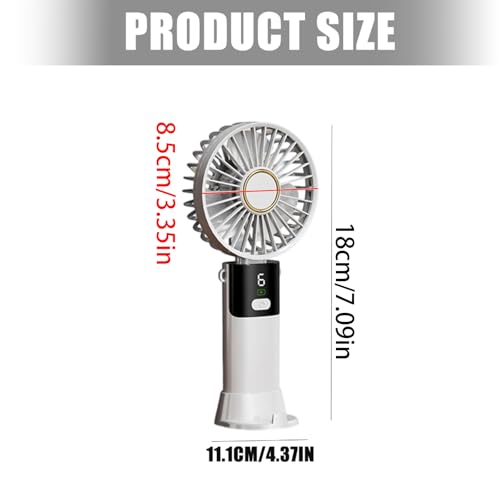 Ventilador portátil de escritorio con pantalla digital eléctrica 4