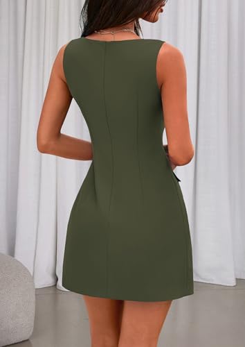 Image of PRETTYGARDEN Womens Sleeveless Summer Dresses 2026 Formal Boat Neck Bodycon Elegant A Line Business Work Office Mini Dress