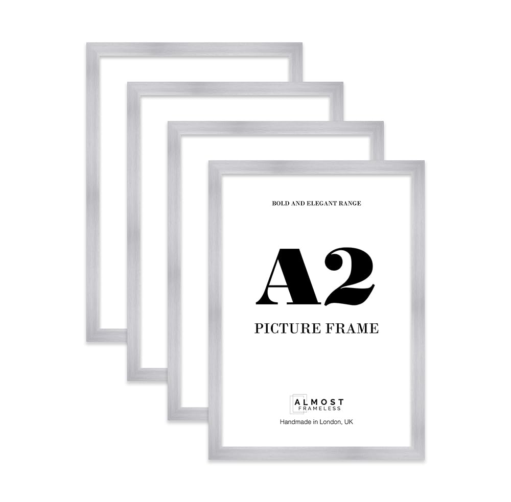 A2 Picture Frame, Display A2 Pictures (42 x 59.4cm - 16.5 x 23.4in) Picture Frame for wall Display - Silver - 4 Pack โ image 1