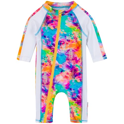 Image of SwimZip Girls' Long-Sleeve UPF 50+ Swimsuit for Baby, Toddler, & Little Girls
