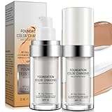 Colour Changing Foundation,Auto-Adjusts to Skin Tone, Full Coverage BB Cream,Lightweight Hydrating Formula,24H Wear for All Skin Types（2 PACK)
