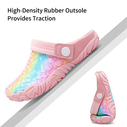 Kids Girls Boys Quick Dry Athletic Water Shoes Pool Swim Sandals House Slippers Gradient Mermaid 13 Little Kid #TOP5