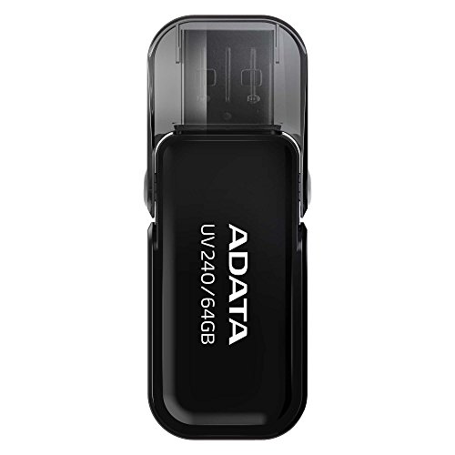 ADATA UV240 64GB 2.0 Conector USB Tipo A Negro Unidad Flash USB   Memoria USB (64 GB, 2.0, Conector USB Tipo A, Tapa, 7 g, Negro)