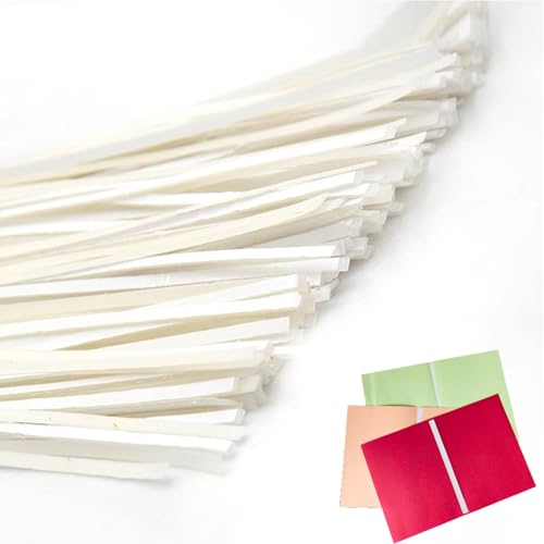 150 Pcs 11.2 inch Hot Melt Resin Strips, 2 mm Wide White Hot Melt Adhesive Glue Strips for Album Book Binding Repair Binding, 1mm Thick