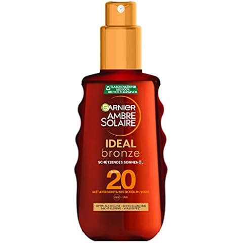 Garnier Sonnenöl mit LSF20, Feuchtigkeitsspendender Sonnenschutz und Bräunungsbeschleuniger, Ambre Solaire Ideal Bronze, 1 x 150 ml Cover