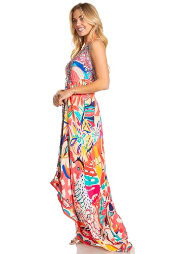 Image of Sakkas Lizi 2025 Womens Maxi High-Low Halter Handkerchief Long Dress Beach Party