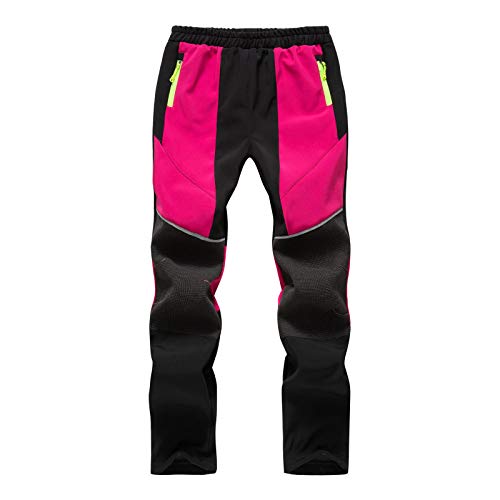 Winter Ski Pants for Boys Girls Waterproof Warm Elastic Waist Snowboard Pants Kids Fleece Snow Pants Zipper Pockets2