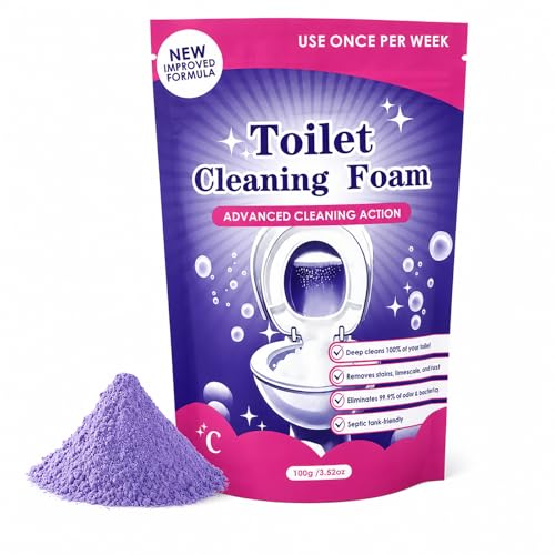 LFuTPm Toilet Cleaning Foam 3.52oz - Powerful Stain Remover Foaming Toilet Bowl Cleaner - No Scrub Deep Clean Limescale & Rust Remover - Long Lasting Deodorizer Fast Acting Bathroom Cleaning Foam