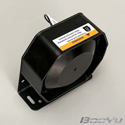 Booyu 200W Compact High-Performance Pa Siren Horn Speaker [Ultra Slim] [8 Ohms] [125-135 Db] [Ip66 Waterproof] [Capable With Any 100-200 Watt Siren] For Police Car, Ambulance, Fire, Engineer Vehicles #TOP6