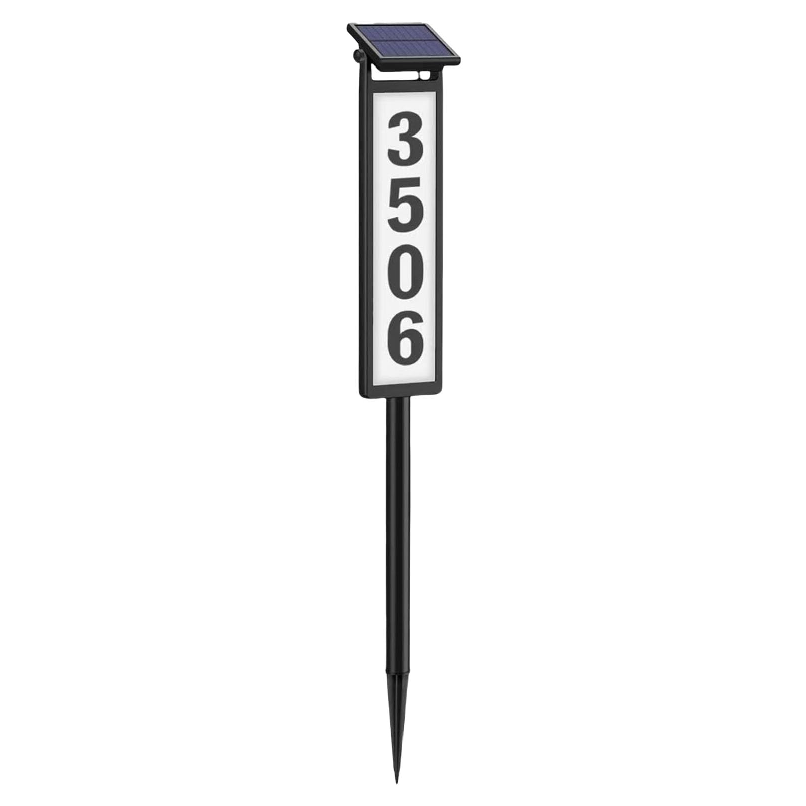 swynrf Pack of 2 Solar House Number Sign with Easy Installation and High Visibility Illuminated Number for Outdoor