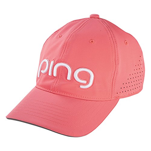 Ping Ladies Tour Performance Cap Golf Hat Womens 2017 - SALMON/WHITE