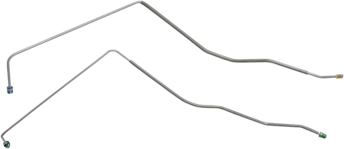 Inline Tube Compatible with 1983-86 Jeep CJ5 7 & 8 Power Drum Or Disc Master Cylinder Brake Lines 2pc, OE Steel