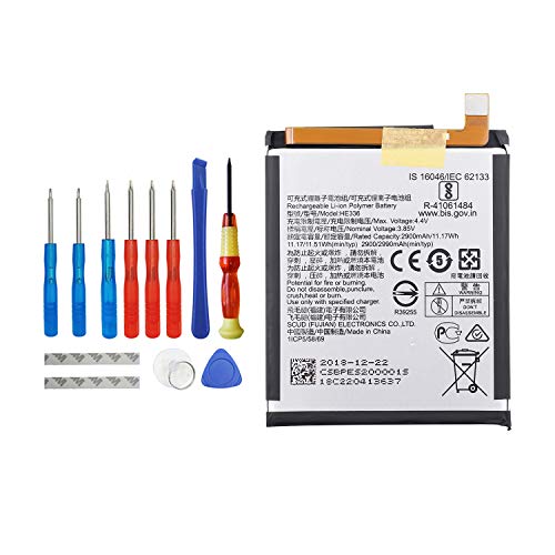 Vvsialeek HE336 replacement battery Compatible with Nokia 3.1C TA-1141 NOKIA 3.1 TA-1049 NOKIA 5 TA-1053 TA-1024 TA-1044 TA-1027 with toolkit