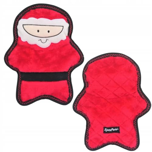 Juguete mordible suave ZippyPaws con chirriador diseño Santa miniatura 2
