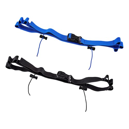 [ECVGHD] 2Pcs Running Waist Belts Race Bib Holder with 6 Elastic Rings Adjustable Elastic Sports Waistband for Cycling Running E